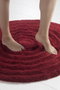 Mijölnir Alfombrilla de Baño Redonda Roja